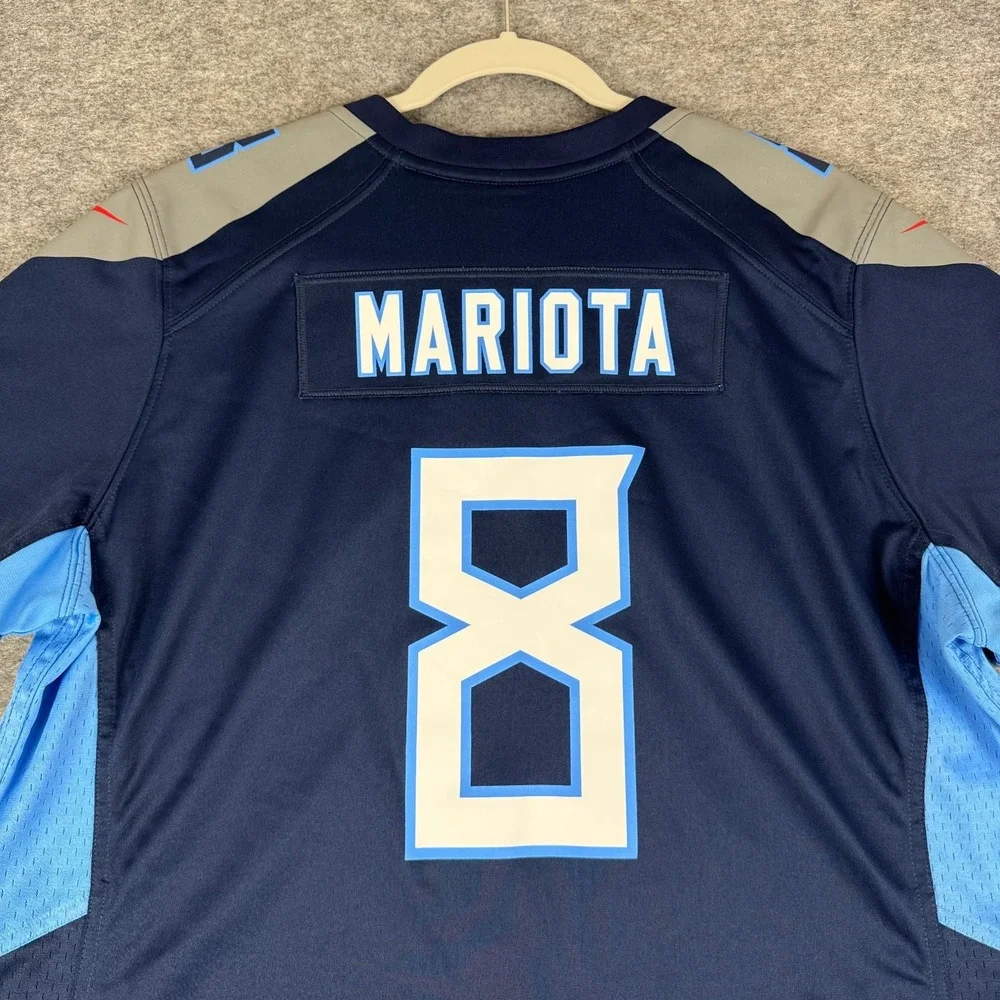 Nike Tennessee Titans Marcus Mariota Limited Jersey Stitched Blue Mens 2XL XXL